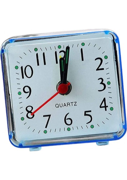 Mini Kare Kuvars Saat Seyahat Çalar Saat Yatak Odası Ev Masa Saati - Mavi (Yurt Dışından)