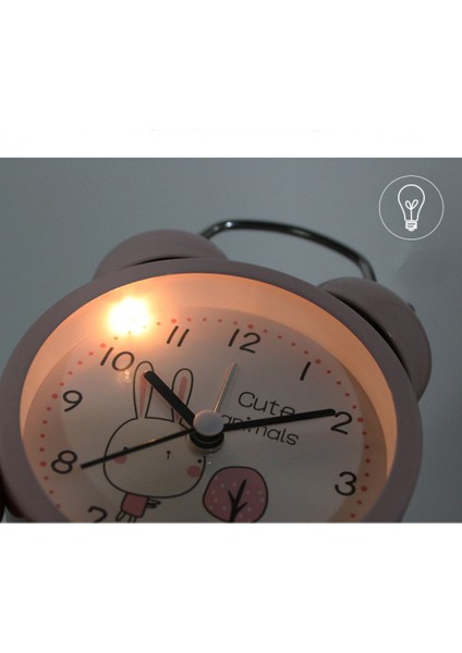 3 Inç Çalar Saat, Analog Metal Hayvan Çalar Saat, Öğrenci Ev Dekorasyonu Masaüstü Saati (Yurt Dışından) indirimleri