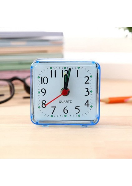 Mini Kare Kuvars Saat Seyahat Çalar Saat Yatak Odası Ev Masa Saati - Mavi (Yurt Dışından) fiyatları