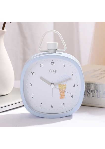 Yatak Odası Masasına Uygun, Sessiz Işıklı Alarm Saatine Sahip Çocuklar ve Öğrenciler Için Yaratıcı Basit Küçük Alarm Saati (Yurt Dışından)