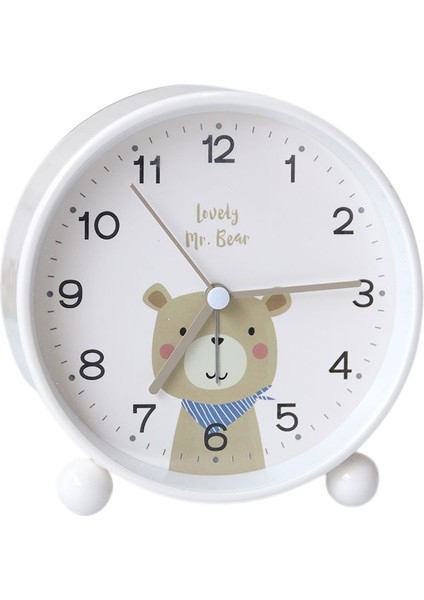 Analog Çalar Saat 4 Inç, Pille Çalışan Tiksiz Sessiz Küçük Masa Saati Gece Işığı ile Komidin Yatak Odası Için Masa Saati (Yurt Dışından)