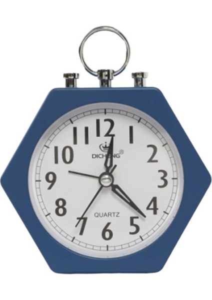 Alarm Altıgen Masa Masa Saati Sizi Uyandırır Sessiz Çalışma Yatak Odası Ofis Için Mükemmel Mavi (Yurt Dışından)