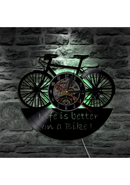 Müzik Vinil Kayıt Duvar Saati -Bisiklet Retro LED Işık Duvar Saati -Vinil Saat -Oturma Odası Duvar Dekoru - Müzik Aşığı Için Eşsiz Hediyeler (Yurt Dışından) modelleri