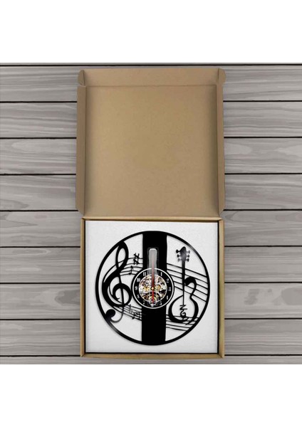 Müzik Vinil Plak Duvar Saati - Minimalist Notlar Cd'si LED Işık Duvar Saati - Vinil Saat - Oturma Odası Duvar Dekoru - Müzik Aşığı Için Benzersiz Hediyeler (Yurt Dışından)