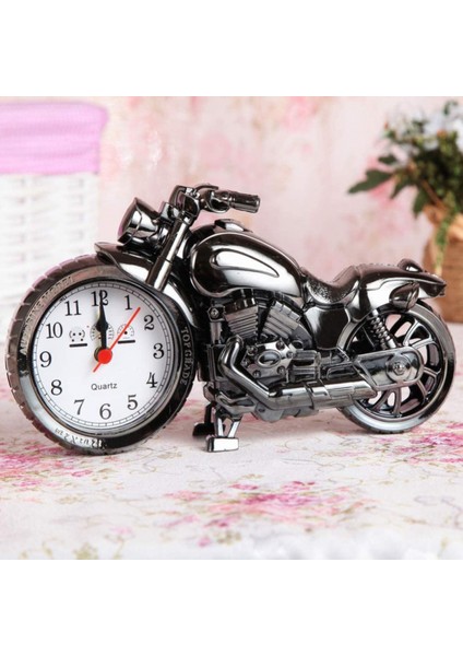 Motosiklet Çalar Saat Retro Motosiklet Çalar Saat Vintage Motosiklet Saat Vintage Raf Saat Vintage Çalar Saat Ev Ofis Masaüstü Dekor ( Pil Gümüş ) (Yurt Dışından) modelleri