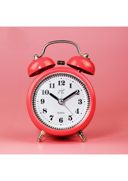 Inç Çalar Saat, Analog Metal Zil Çalar Saat, Öğrenci Ev Dekorasyonu Masaüstü Saati (Yurt Dışından)
