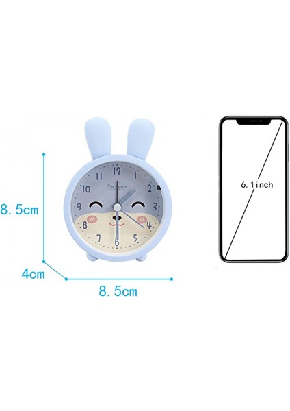 Justup Çocuk Sevimli Hayvan Köpek/kedi Çalar Saat Sessiz Sigara Geçiyor Silikon Saat Gece Lambası Seyahat Saati --- Mavi Tavşan (Yurt Dışından) fiyatları