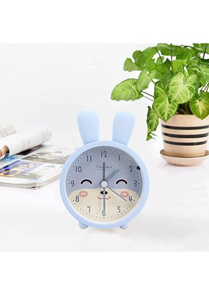 Justup Çocuk Sevimli Hayvan Köpek/kedi Çalar Saat Sessiz Sigara Geçiyor Silikon Saat Gece Lambası Seyahat Saati --- Mavi Tavşan (Yurt Dışından) fırsatları