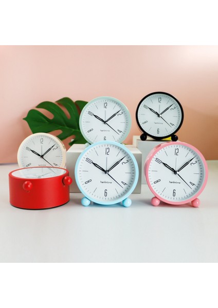Analog Çalar Saat, 4 Inç Süper Sessiz, Geçmeyen, Gece Işıklı Küçük Saat, Pille Çalışan, Basit Tasarım, Yatak Odası Için, Başucu, Masa-Kırmızı (Yurt Dışından) modelleri