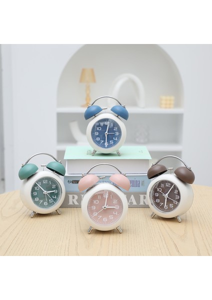 [geçmeyen 4" Ikiz Zil Çalar Saat - Arka Aydınlatma Fonksiyonlu Metal Çerçeve 3D Kadran - Ev ve Ofis Için Masa Masa Saati - Pembe (Yurt Dışından) fiyatları