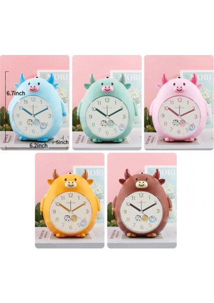 Yatak Odaları Için Çalar Saatler, Karikatür Çalar Saat Sevimli Inek Çalar Saat Gece Lambası, Öğrenci Çocuk Ev Dekorasyonu Masaüstü Saati (Sarı) (Yurt Dışından) fiyatları