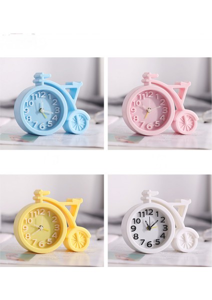 Yaratıcı Ofis Masaüstü Bisiklet Çalar Saat Yatak Odası Başucu Saati Yaratıcı Basit Hatırlatma Çalar Saat Saat (Beyaz) (Yurt Dışından) modelleri