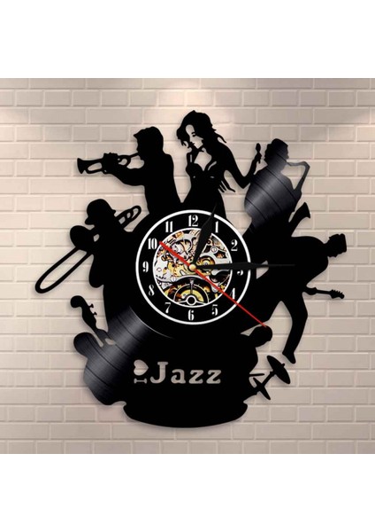 Müzik Vinil Plak Duvar Saati -Müzik Grubu Desenli Vinil Duvar Saati - Vinil Saat - Oturma Odası Duvar Dekoru - Müzik Aşığı Için Eşsiz Hediyeler (Yurt Dışından)