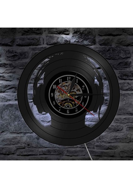 Müzik Vinil Plak Duvar Saati -Kulaklık Takmak LED Işık Duvar Saati -Vinil Saat -Oturma Odası Duvar Dekoru - Müzik Severler Için Eşsiz Hediyeler (Yurt Dışından)