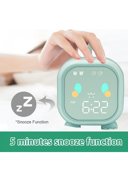 Dinozorlu Çocuk Çalar Saat, Çocuk Yatak Odası Için Dijital Çalar Saat, Sevimli Başucu Saati Çocuk Uyku Eğitmeni, Uyandırma Işığı ve Usb'li Gece Işığı (Yeşil) (Yurt Dışından) fırsatları