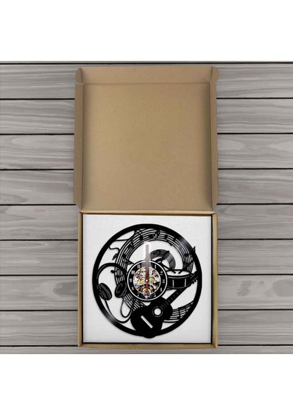 Müzik Vinil Plak Duvar Saati - Gitar Kulaklık Desenli LED Işıklı Duvar Saati - Vinil Saat - Oturma Odası Duvar Dekoru - Müzik Severler Için Benzersiz Hediyeler (Yurt Dışından) modelleri