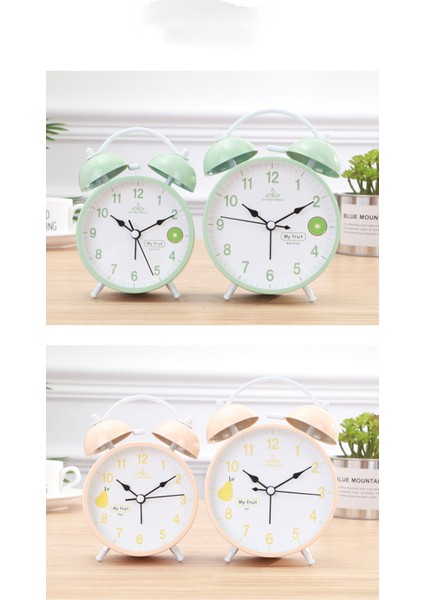 5.7 Inç Basit Stil Metal Çift Çan Öğrenci Çocuk Yetişkin Sevimli Dilsiz Saat Yatak Odası Başucu Küçük Çalar Saat (Yeşil) (Yurt Dışından) fırsatları