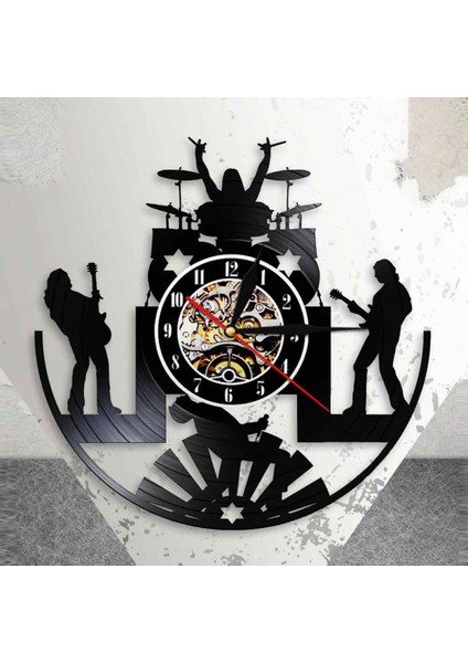 Müzik Vinil Kayıt Duvar Saati -Moda Müzik Grubu Enstrümanları Vinil Duvar Saati - Vinil Saat - Oturma Odası Duvar Dekoru - Müzik Aşığı Için Eşsiz Hediyeler (Yurt Dışından) modelleri