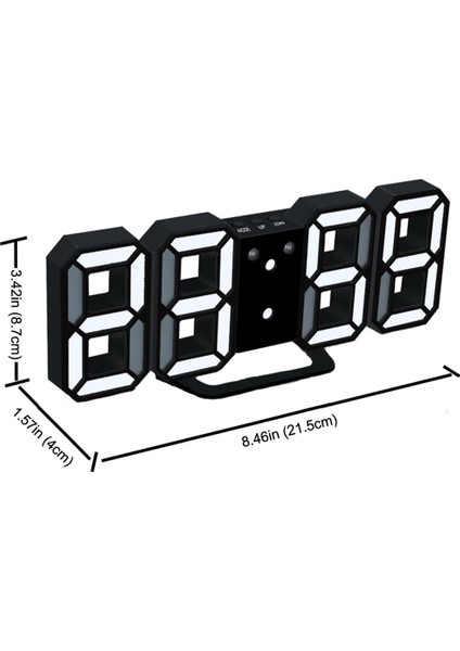 Elektronik LED Dijital Çalar Saatler [yükseltme Sürümü], Saat LED Parlaklığını Geceleri Otomatik Olarak Ayarlayabilir (Siyah / Beyaz) (Yurt Dışından)