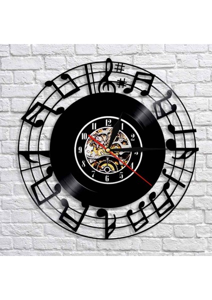 Müzik Vinil Kayıt Duvar Saati -Not Disk CD Vinil Kayıtlar Duvar Saati - Vinil Saat - Oturma Odası Duvar Dekoru - Müzik Aşığı Için Benzersiz Hediyeler (Yurt Dışından)