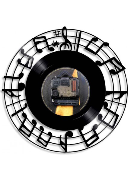 Müzik Vinil Kayıt Duvar Saati -Not Disk CD Vinil Kayıtlar Duvar Saati - Vinil Saat - Oturma Odası Duvar Dekoru - Müzik Aşığı Için Benzersiz Hediyeler (Yurt Dışından)