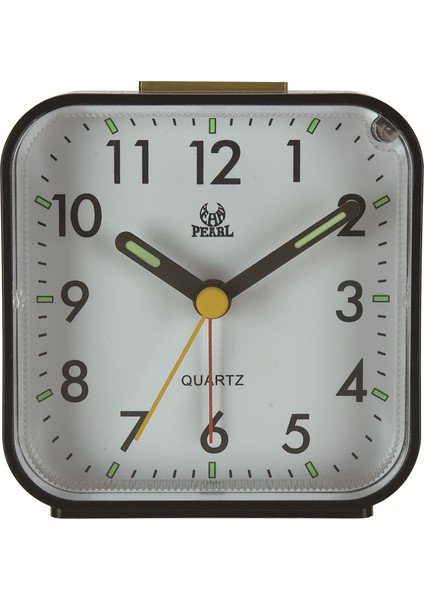 Başucu Gece Standı Için Küçük Seyahat Çalar Saat Analog Kuvars Çalar Saat-Siyah (Yurt Dışından)