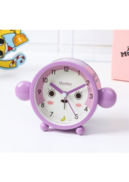 Sevimli Çocuk Başucu Saati Küçük Çalar Saat Masa Saati ile Basit Yaratıcı Dilsiz Öğrenci (Yurt Dışından)