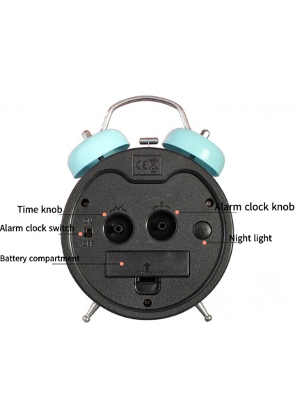 Inç Çalar Saat, Analog Metal Çalar Saat, Öğrenci Ev Dekorasyonu Masaüstü Saati (Yurt Dışından) modelleri