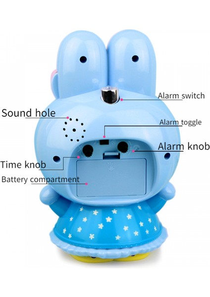 Yatak Odaları Için Çalar Saatler, Karikatür Çalar Saat Tavşan Saat Gece Lambası, Öğrenci Çocuk Ev Dekorasyonu Masaüstü Saati (Pembe) (Yurt Dışından) modelleri