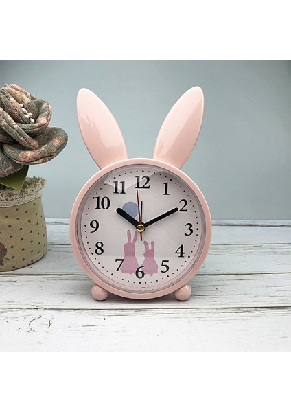 Yatak Odası Çalar Saat, Tavşan Kulakları Çalar Saat, Öğrenci Ev Dekorasyonu Masaüstü Saati (Yurt Dışından)