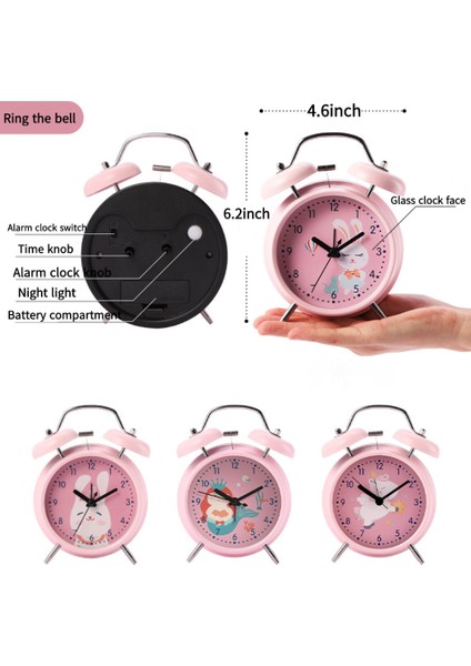 Yatak Odası Çalar Saat, Sevimli Çalar Saat, Öğrenci Ev Dekorasyonu Masaüstü Saati (Yurt Dışından) modelleri
