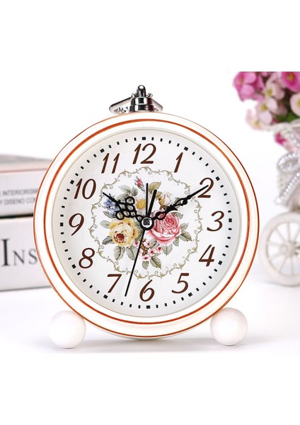 Yatak Odası Çalar Saat, Pastoral Stil Çalar Saat, Ev Dekorasyonu Masaüstü Saati (Yurt Dışından)