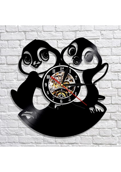 Müzik Vinil Plak Duvar Saati - Kuş Vinil Plak Duvar Saati - Vinil Saat - Oturma Odası Duvar Dekoru - Müzik Aşığı Için Benzersiz Hediyeler (Yurt Dışından)