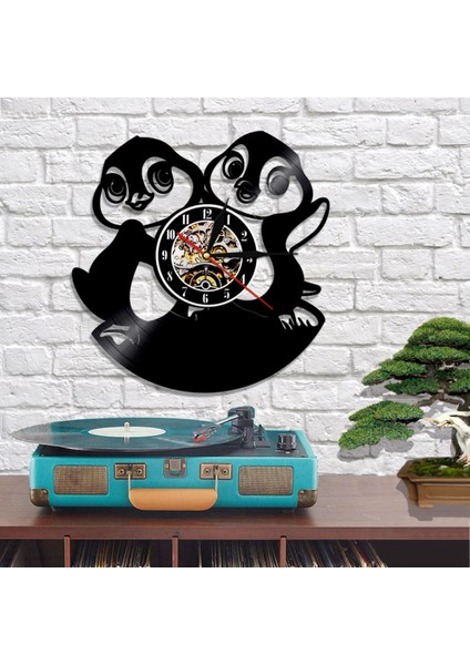 Müzik Vinil Plak Duvar Saati - Kuş Vinil Plak Duvar Saati - Vinil Saat - Oturma Odası Duvar Dekoru - Müzik Aşığı Için Benzersiz Hediyeler (Yurt Dışından)