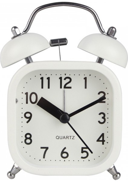 Çocuk Çalar Saat, Karikatür Çalar Saat Kare Çalar Saat, Öğrenci Çocuk Ev Dekorasyonu Masaüstü Saati (Beyaz) (Yurt Dışından)