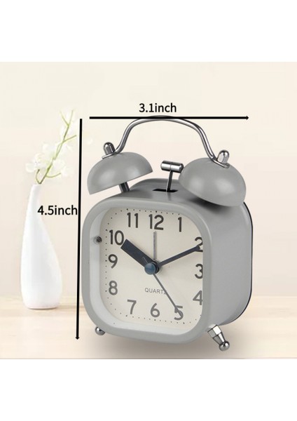 Çocuk Çalar Saat, Karikatür Çalar Saat Kare Çalar Saat, Öğrenci Çocuk Ev Dekorasyonu Masaüstü Saati (Beyaz) (Yurt Dışından) fırsatları