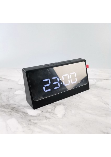 5.8 Inç Basit ve Şık LED Çalar Saat Iskandinav Tarzı Saat Öğrenci Başucu Saati Yeni Elektronik Saat (Siyah) (Yurt Dışından)