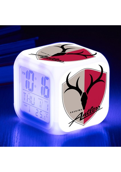 LED Elektronik Alarm Saati, Renkli Kare Alarm Saati, 3 Taraflı Renkli Desen Saati (Yurt Dışından)