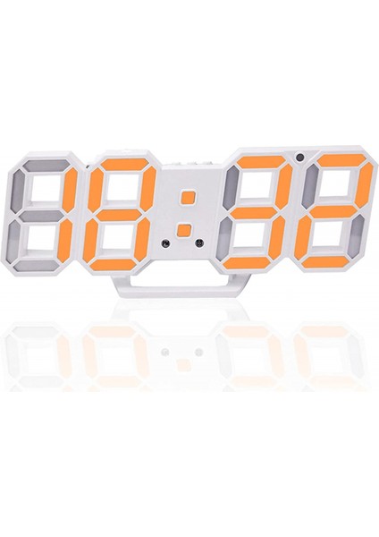 3D Dijital Çalar Saat, 3 Otomatik Parlaklık Düzeyini Ayarlayan Duvar LED Numarası Zaman Saati, Erteleme Işlevli LED Elektronik Saat, Sıcaklık Göstergesi (Yurt Dışından)