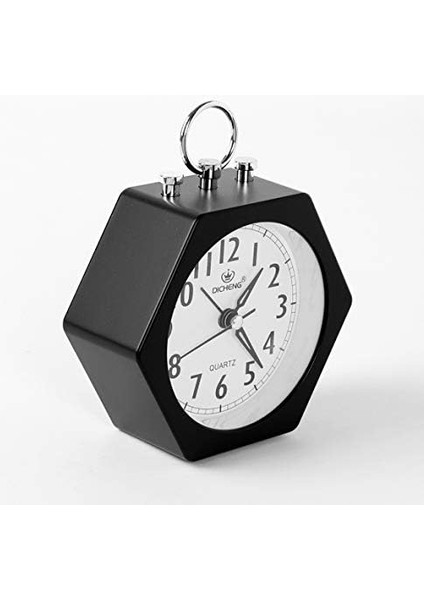 Küçük Masa Saatleri Dekoratif Analog Çalar Saat Altıgen Başucu Masa Saati Siyah (Yurt Dışından) fiyatları