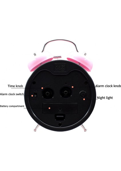 3 Inç Çalar Saat, Analog Metal Hayvan Çalar Saat, Öğrenci Ev Dekorasyonu Masaüstü Saati (Yurt Dışından) fırsatları