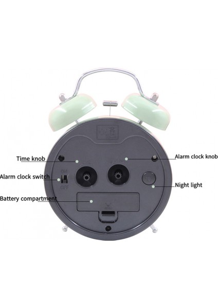 3 Inç Çalar Saat, Analog Metal Hayvan Çalar Saat, Öğrenci Ev Dekorasyonu Masaüstü Saati (Yurt Dışından) modelleri