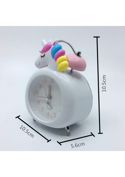 Kızlar Için Tek Boynuzlu Çalar Saat, Vintage Yüksek Sesle Ikiz Çan Karikatür Alarmı, Düğme Gece Lambası, Başucu-Beyaz Için Pille Çalışan Geçmeyen Sessiz Çalar Saat (Yurt Dışından) fiyatları