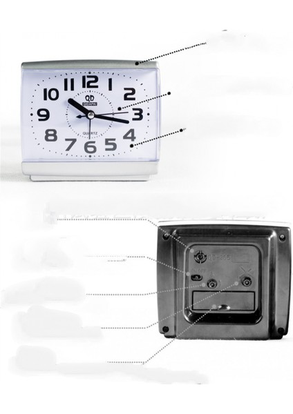 4 Inçlik Dijital Kare Küçük Çalar Saat, Sessiz ve Genişleyen Küçük Çalar Saat, Siyah (Yurt Dışından) fırsatları