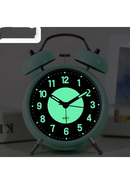 Öğrenciler, Çocuklar ve Yetişkinler Için 4 Inçlik Metal Parlak Sevimli Çalar Saat Sessiz Çalar Saat (Açık Yeşil) (Yurt Dışından) modelleri