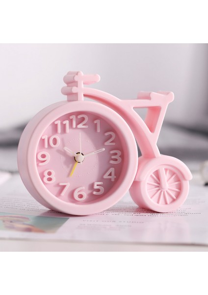 Yaratıcı Ofis Masaüstü Bisiklet Çalar Saat Yatak Odası Başucu Saati Yaratıcı Basit Hatırlatma Çalar Saat Saat (Pembe) (Yurt Dışından) fırsatları