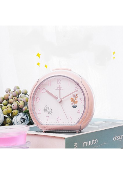Öğrenciler, Çocuklar ve Yetişkinler Için Parlak Sevimli Saatli 4,7 Inç Basit Sessiz Başucu Çalar Saat (Pembe) (Yurt Dışından) fiyatları