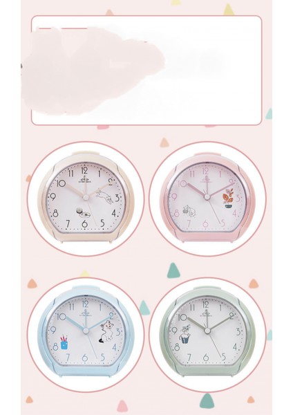 Öğrenciler, Çocuklar ve Yetişkinler Için Parlak Sevimli Saatli 4,7 Inç Basit Sessiz Başucu Çalar Saat (Pembe) (Yurt Dışından) modelleri