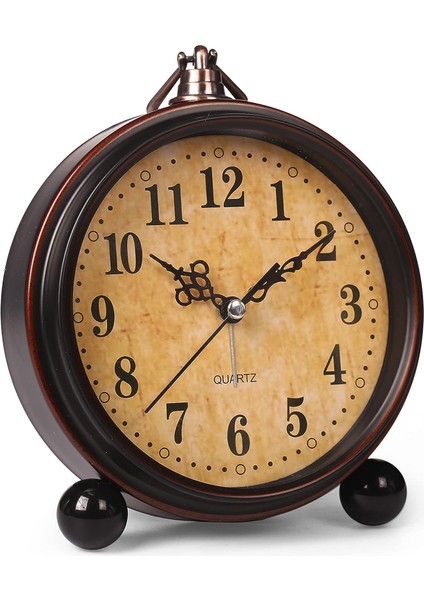 Pil Çalar Saat, Gece Lambası, Vintage Asılabilir Süper Sessiz Geçmeyen Analog Masa Saati Yatak Odası Başucu, Masa, Raf (Yurt Dışından)