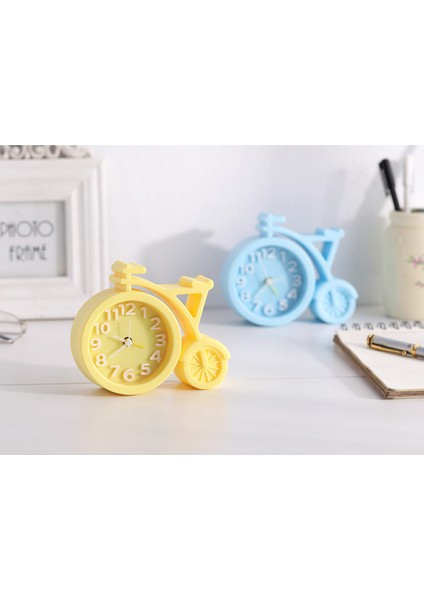 Yaratıcı Ofis Masaüstü Bisiklet Çalar Saat Yatak Odası Başucu Saat Yaratıcı Basit Hatırlatma Çalar Saat Saat (Sarı) (Yurt Dışından) fırsatları
